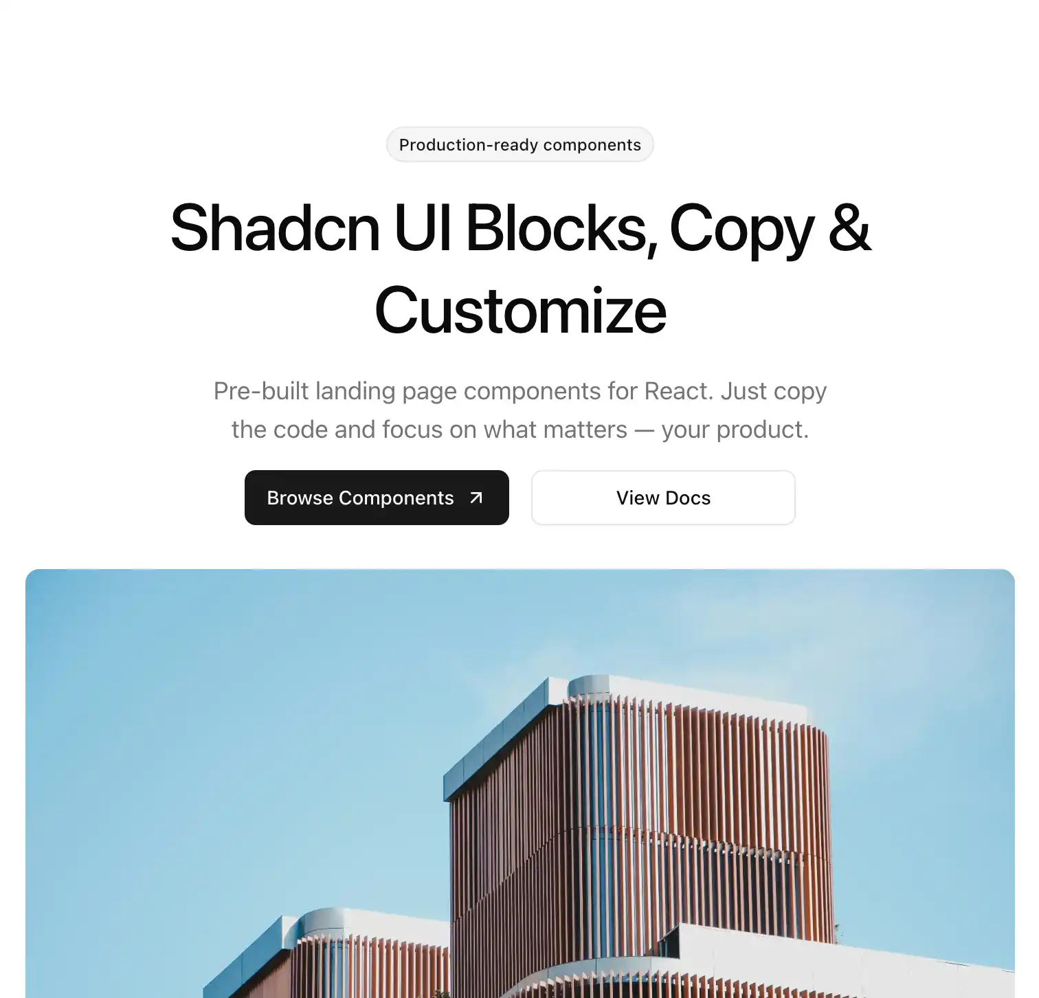 Ready-to-use blocks preview